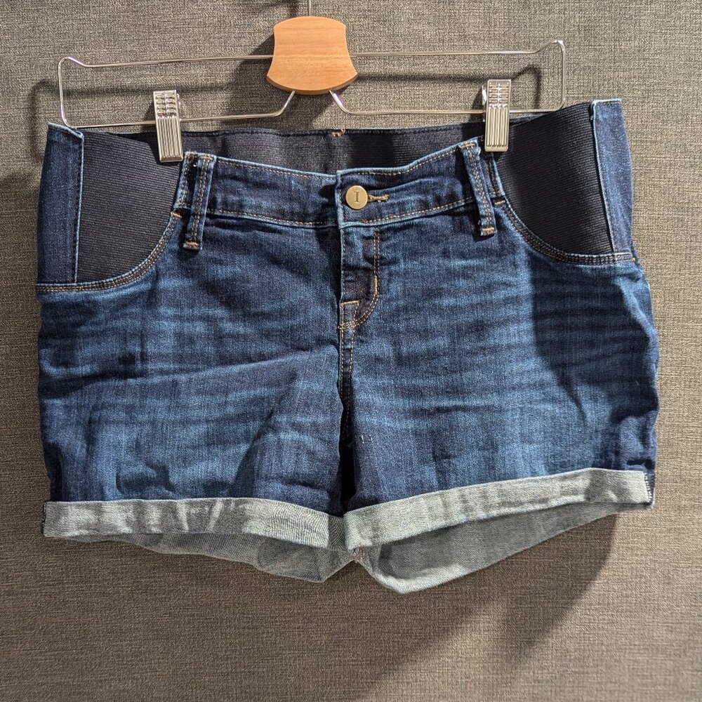 Isabel Maternity Under Belly Midi Shorts - Size 6